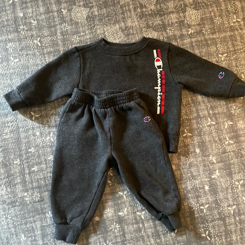 Champion Grey Sweatpants and Sweatshirt 18M